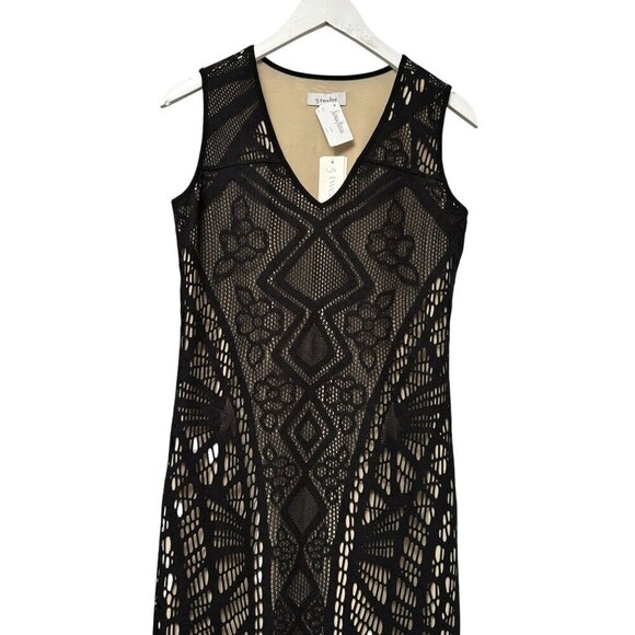 NEIMAN MARCUS 5 Twelve Dress Small Fringe Flapper Black Lace NWT - Picture 7 of 10